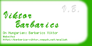 viktor barbarics business card